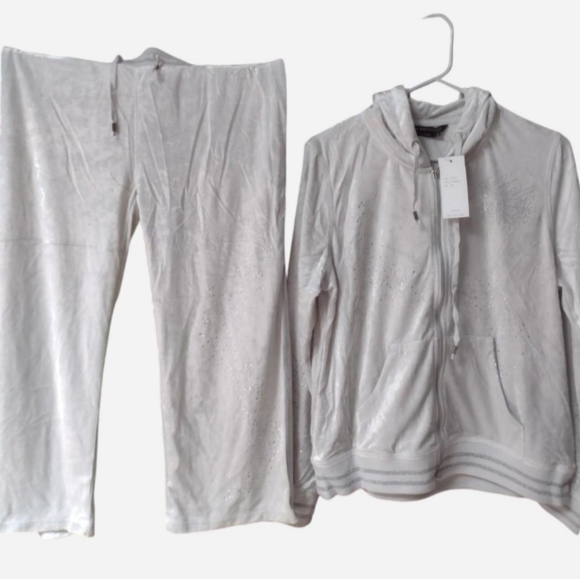 XL Bcbg Maxazria Capri & Hoodie Zip Up Tracksuit - Picture 1 of 7